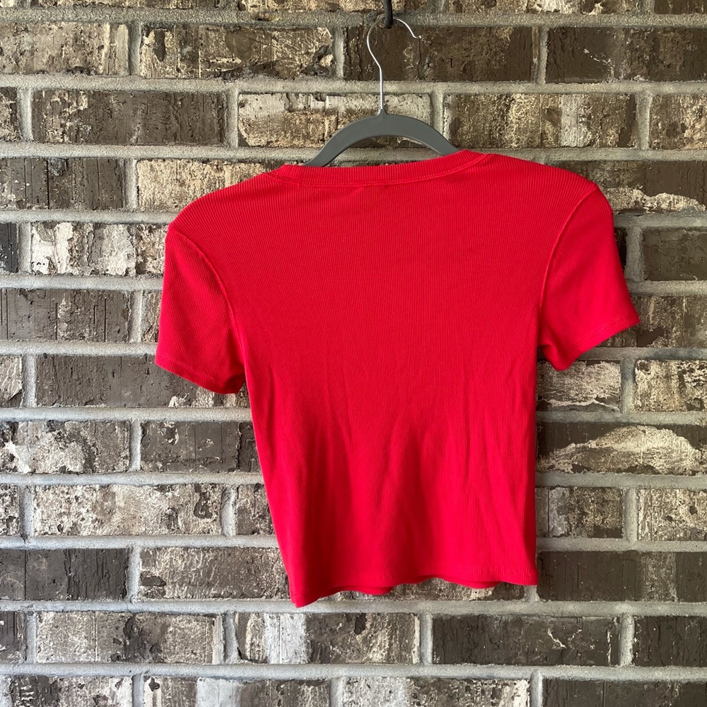 Cute red crop top